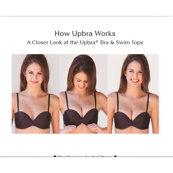 Upbra Convertible Strapless Bra Nude (Champangne) 32DD Cleavage & Lift Control - Picture 7 of 16